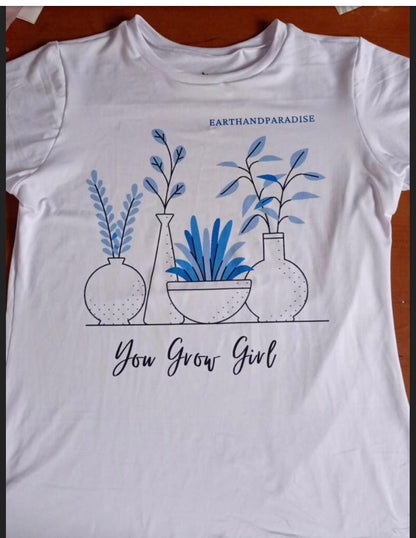 Women T shirt ‘You Grow Girl’ for plant lovers Ladies design