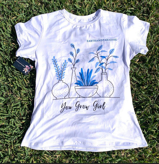 Women T shirt ‘You Grow Girl’ for plant lovers Ladies design